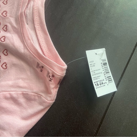 NWT The Children’s Place baby girl graphic glitter t-shirts size 18-24M - Picture 5 of 7